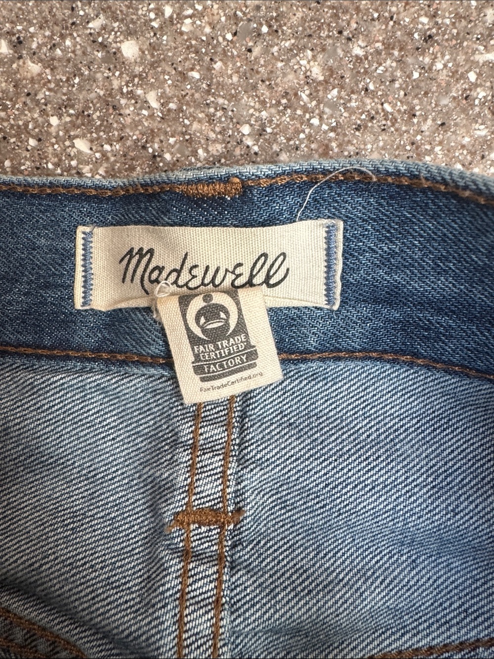 Madewell rigid denim a-line mini skirt. Size 24 - Picture 7 of 8
